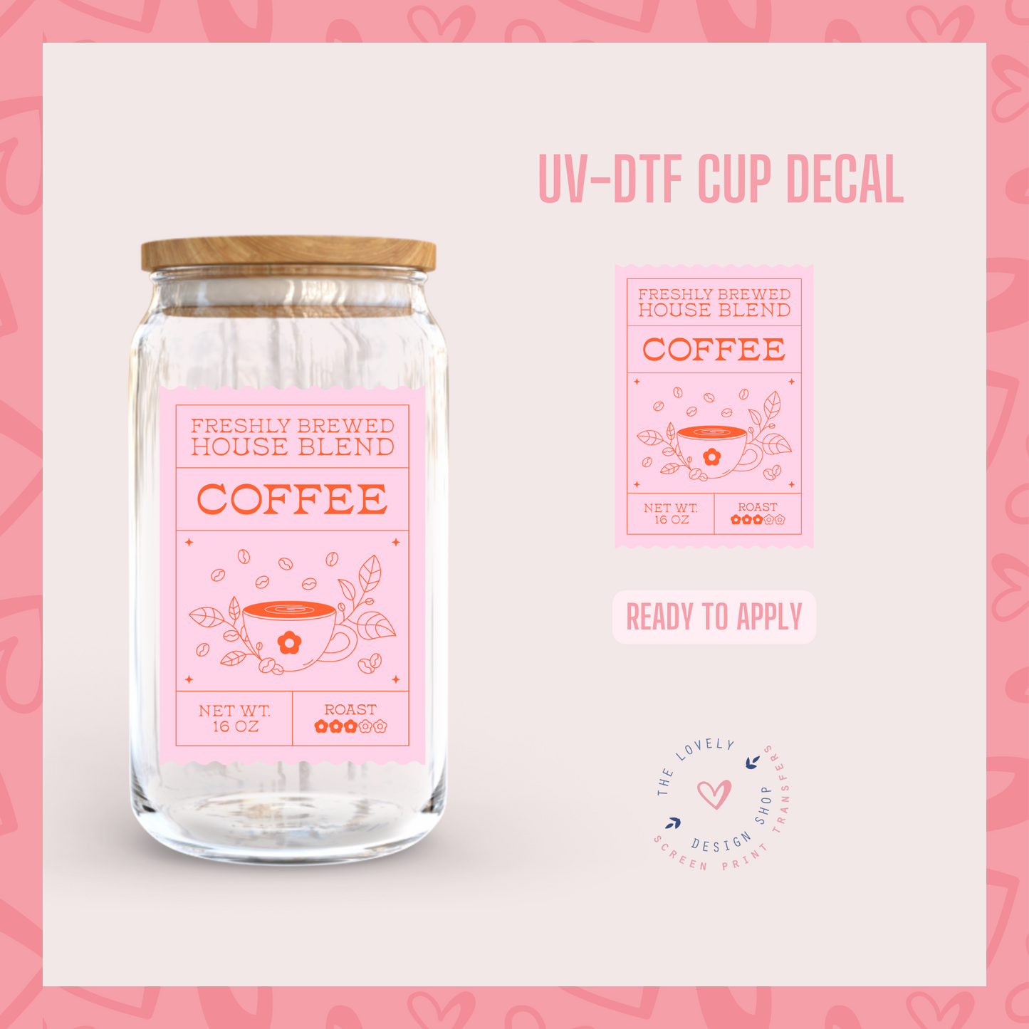 Retro Coffee Labels - UV DTF Cup Decal (Ready to Ship) Mar 4