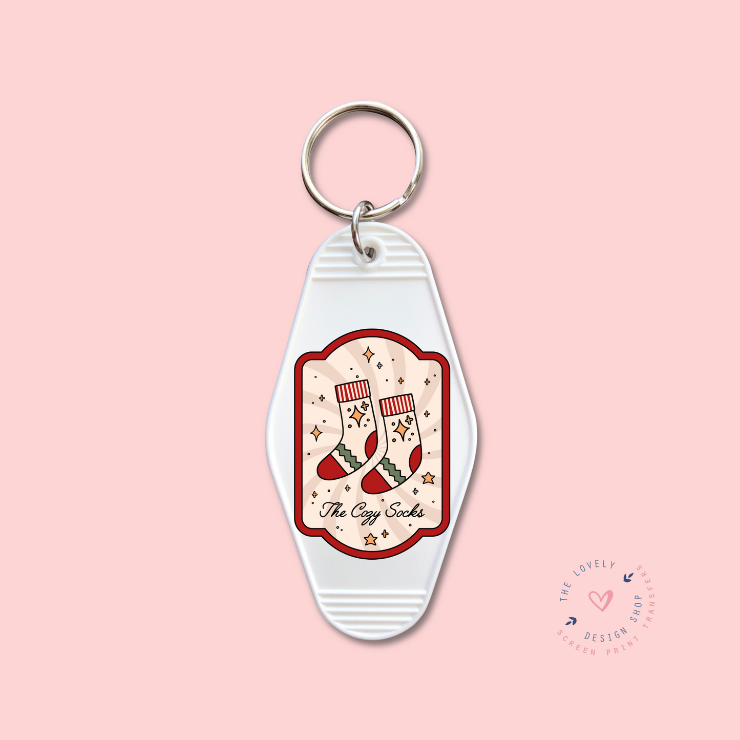 The Cozy Socks Label - Keychain UV DTF Decal - Sep 30