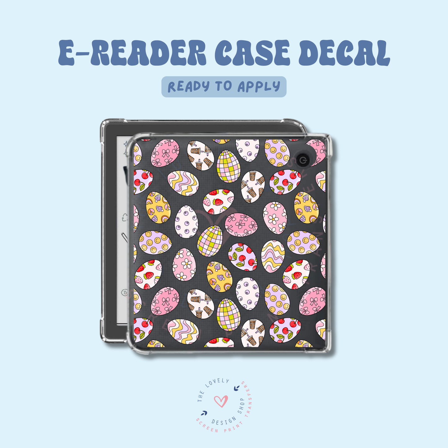 Pattern Eggs - UV DTF E-Reader Decal - Feb 19