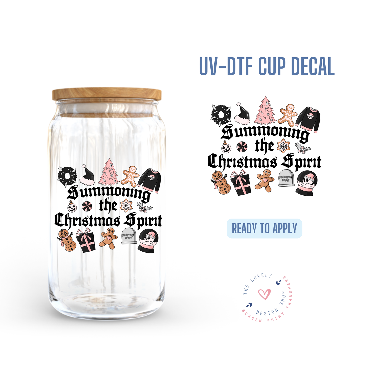 Christmas Spirit - UV DTF Cup Decal - Nov 18