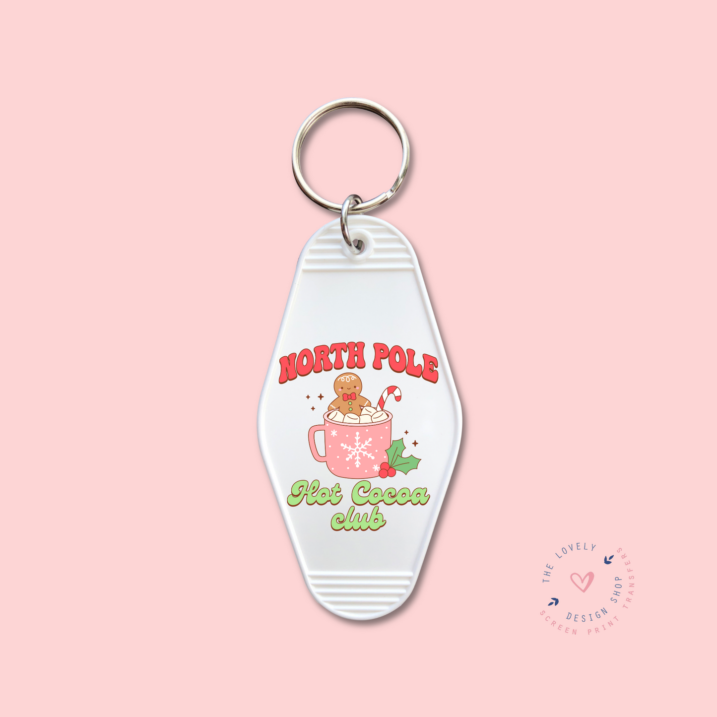North Pole Hot Cocoa Club - Keychain UV DTF Decal - Nov 12