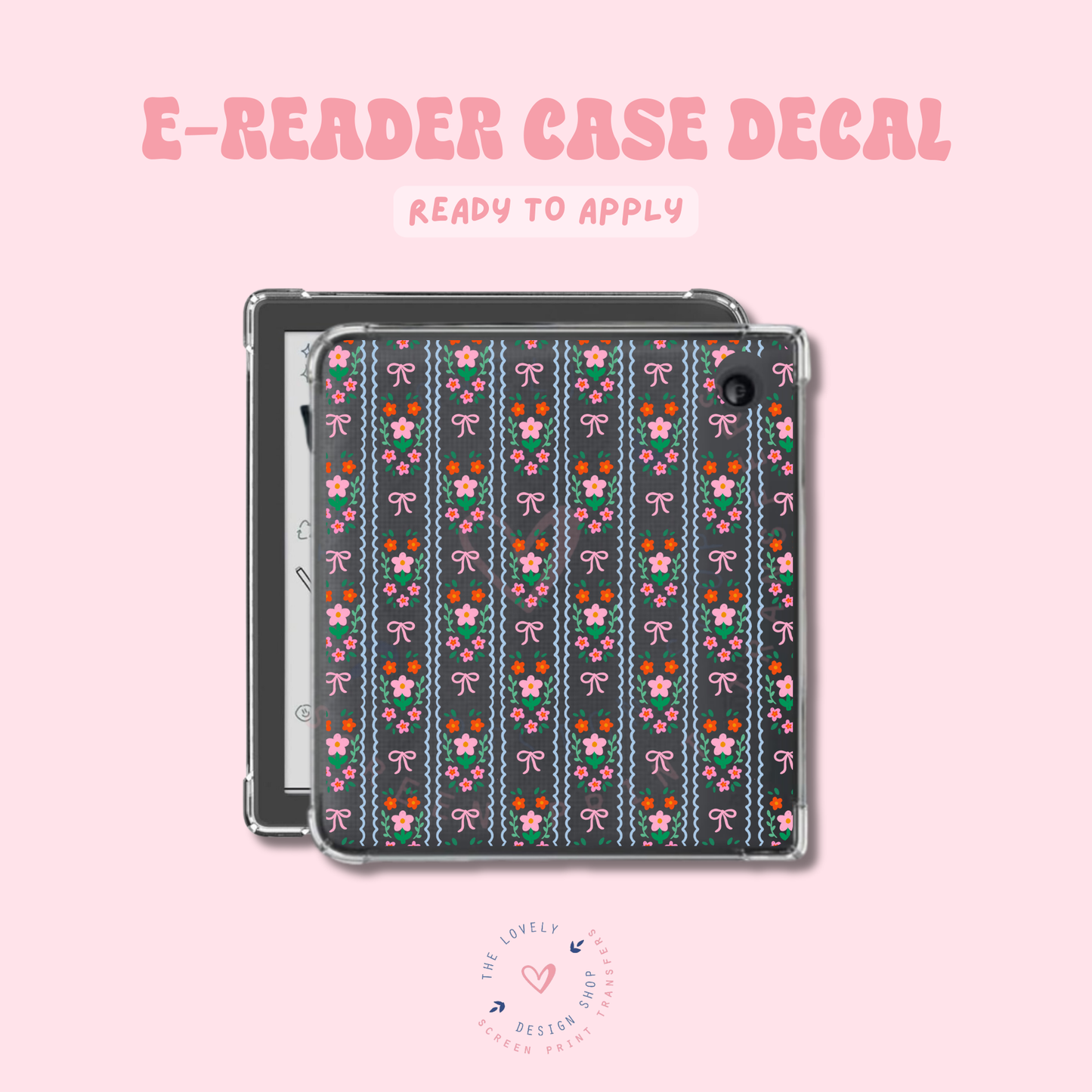 Summer Florals - UV DTF E-Reader Decal - Apr 23