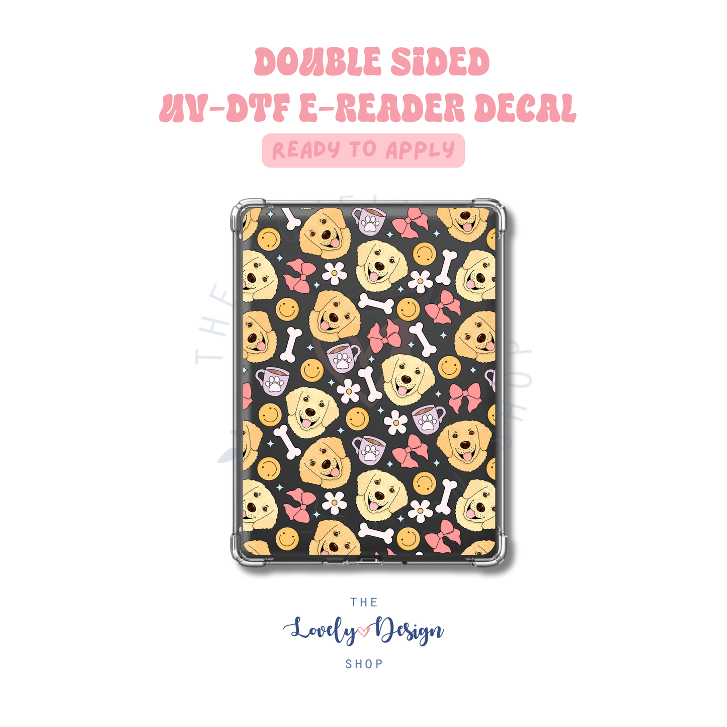 Golden Retriever - UV DTF E-Reader Decal - Aug 27