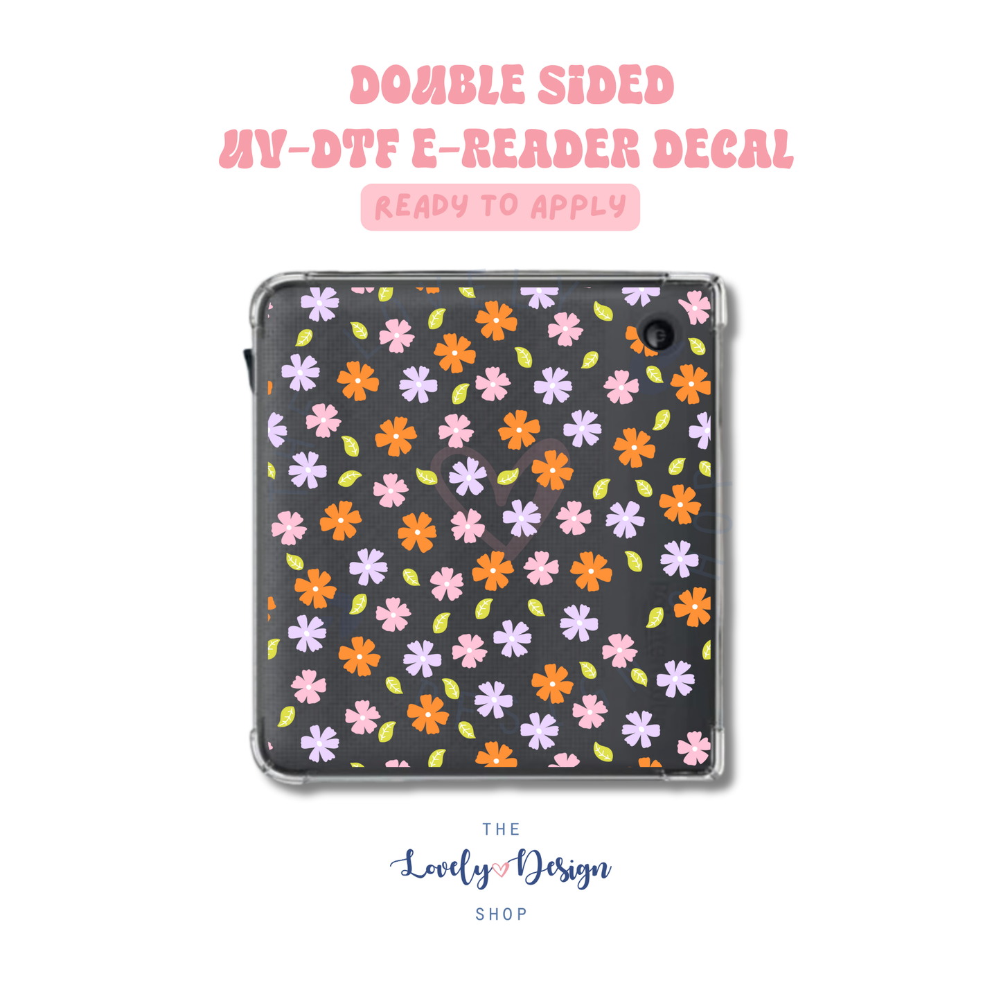 Tri-Flower - UV DTF E-Reader Decal - Aug 8