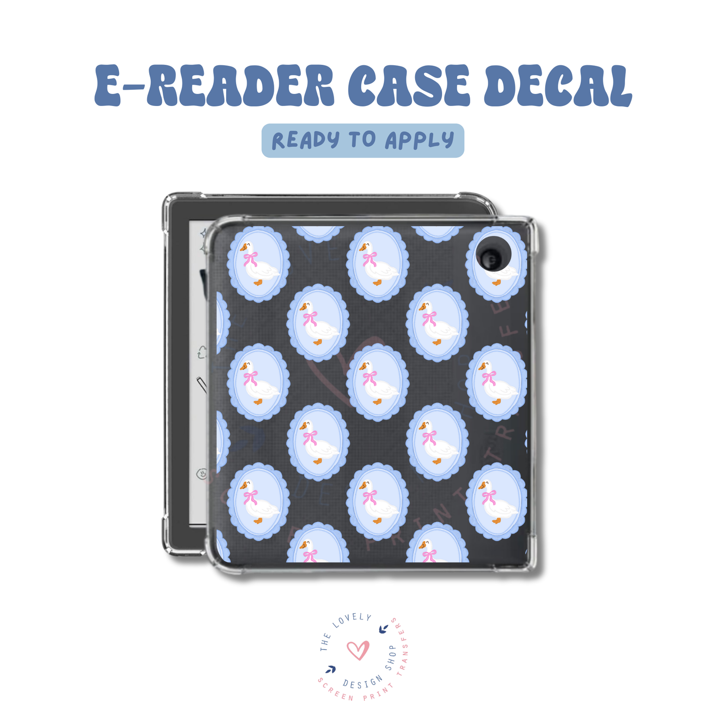 Coquette Geese - UV DTF E-Reader Decal - Jan 27