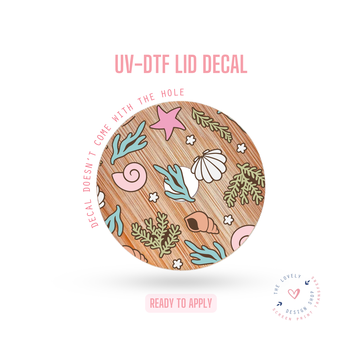 Under The Sea - UV DTF Lid Decal (Ready to Ship) Jun 24