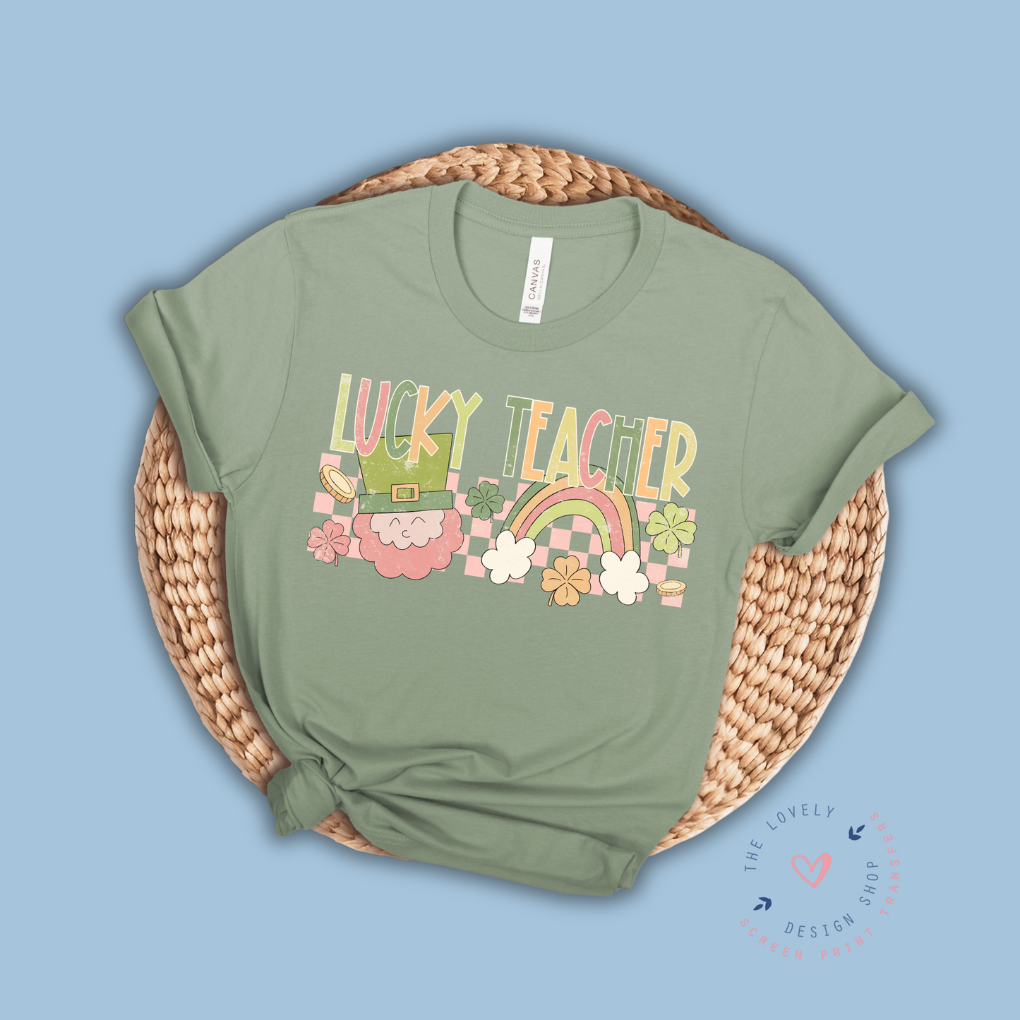 Lucky Teacher - FULL COLOR DTF TRANSFER (Ready to Ship)