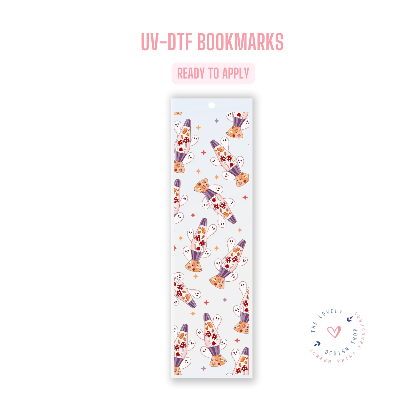 Ghost Lava Lamp - UV DTF Bookmark Decal - Aug 12