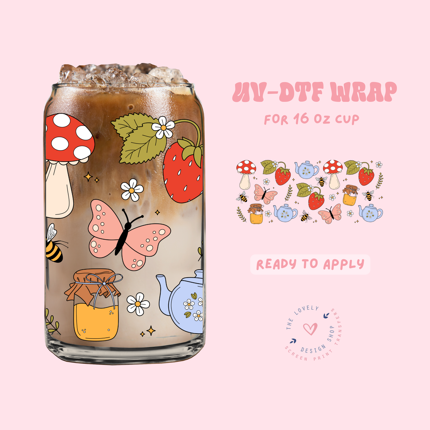 Cottage Life - UV DTF 16 oz Libbey Cup Wrap - Apr 23