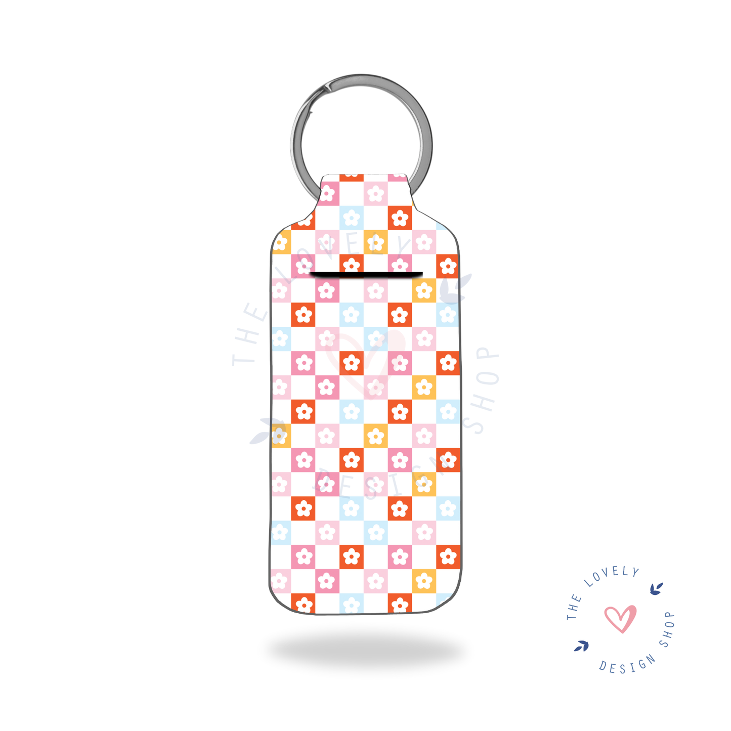 Checkered Flowers - Chapstick Holder (Pack of 5)