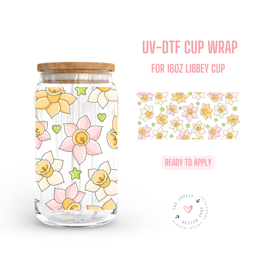 Daffodil - UV DTF 16 oz Libbey Cup Wrap - Aug 26