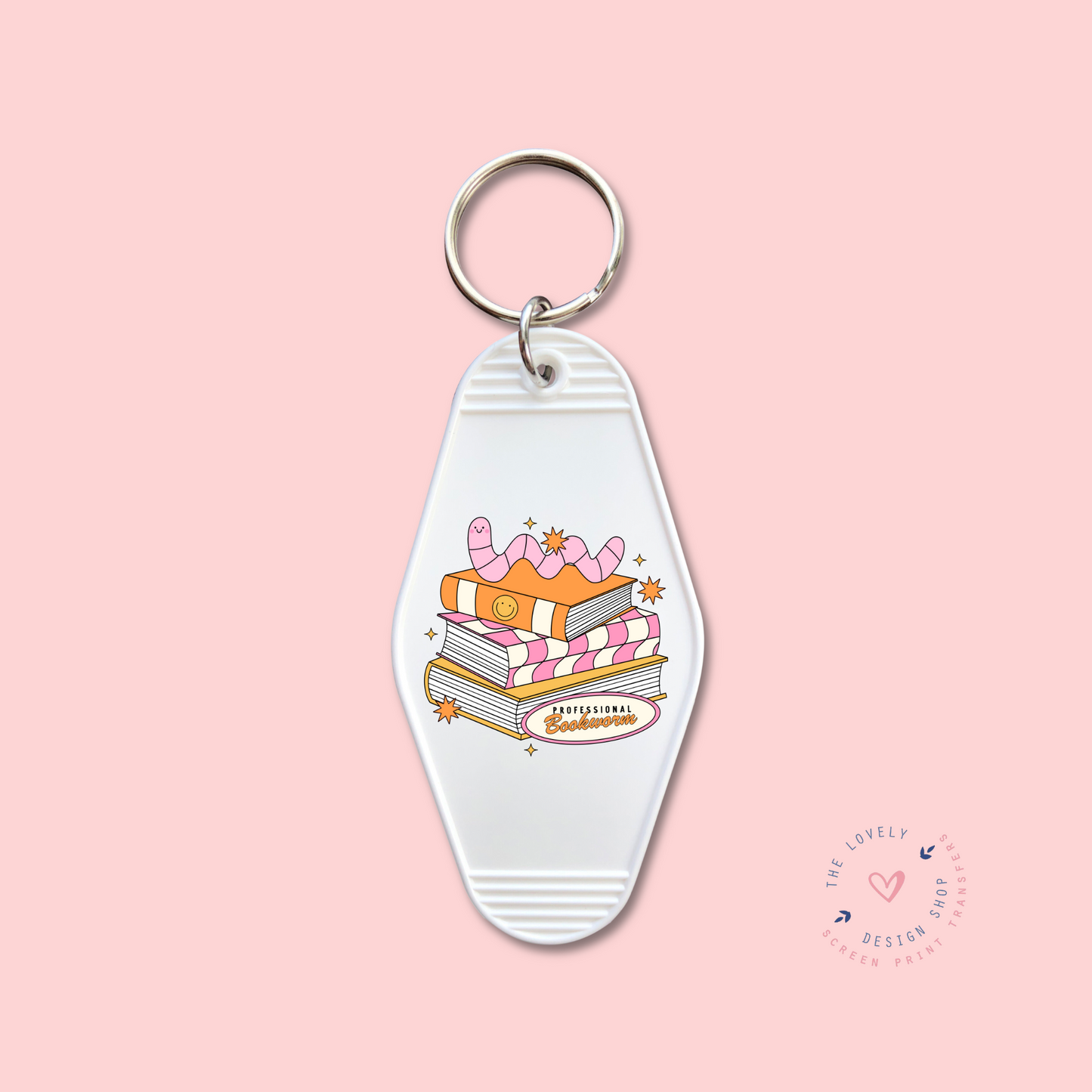 Professional Bookworm - Keychain UV DTF Decal - Dec 2