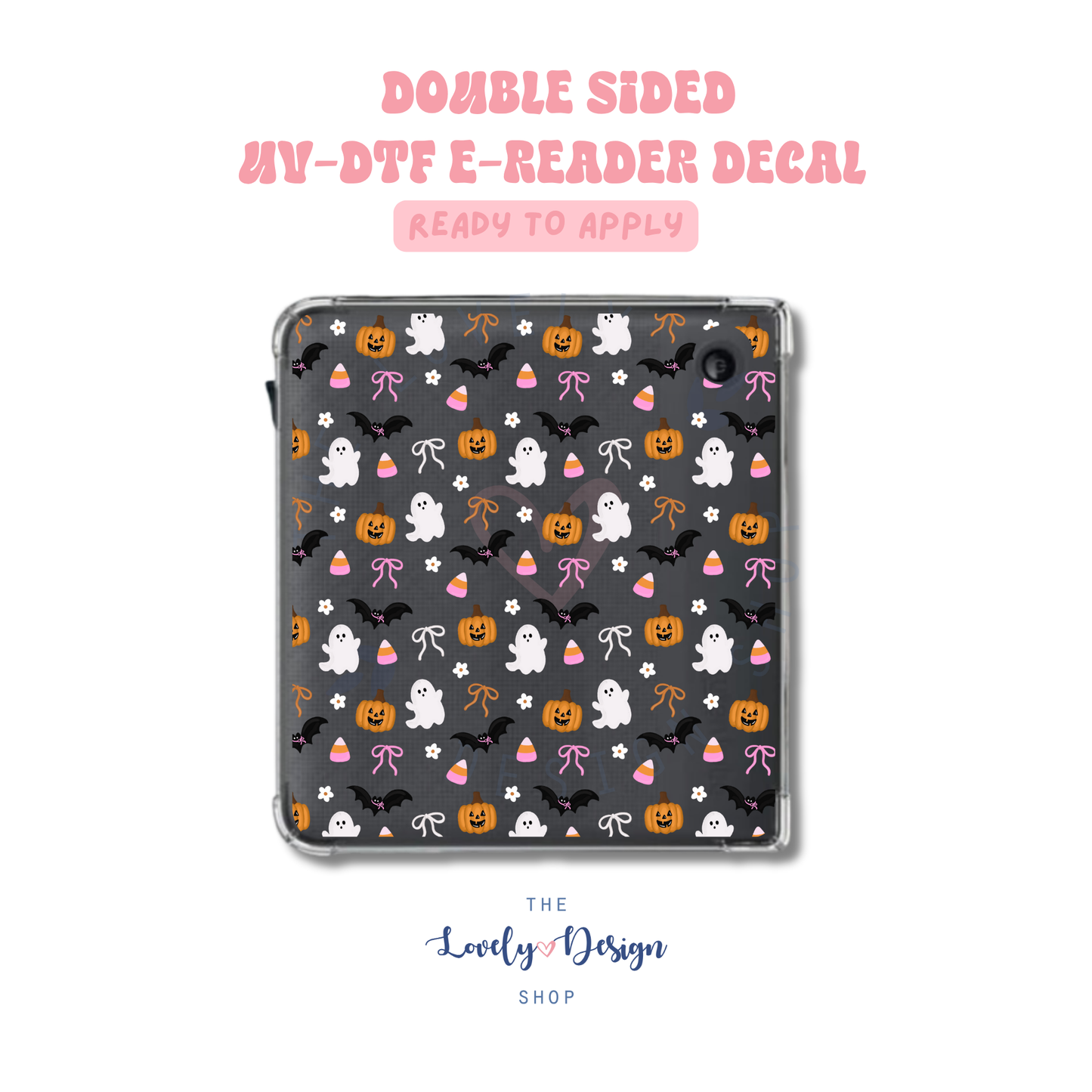 Tiny Coquette Halloween - UV DTF E-Reader Decal - Aug 8