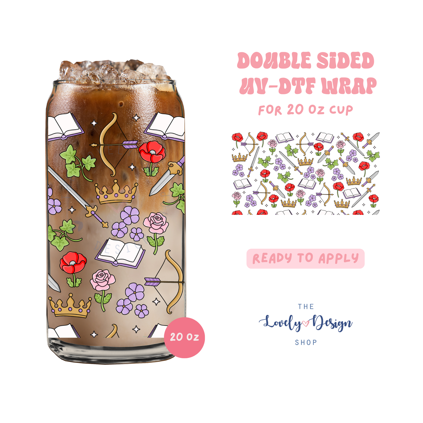 Powerless - UV DTF 20 oz Libbey Cup Wrap - Aug 8