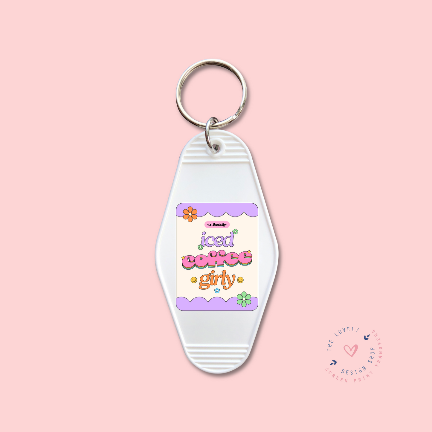 Iced Coffee Girly - Keychain UV DTF Decal - July 29