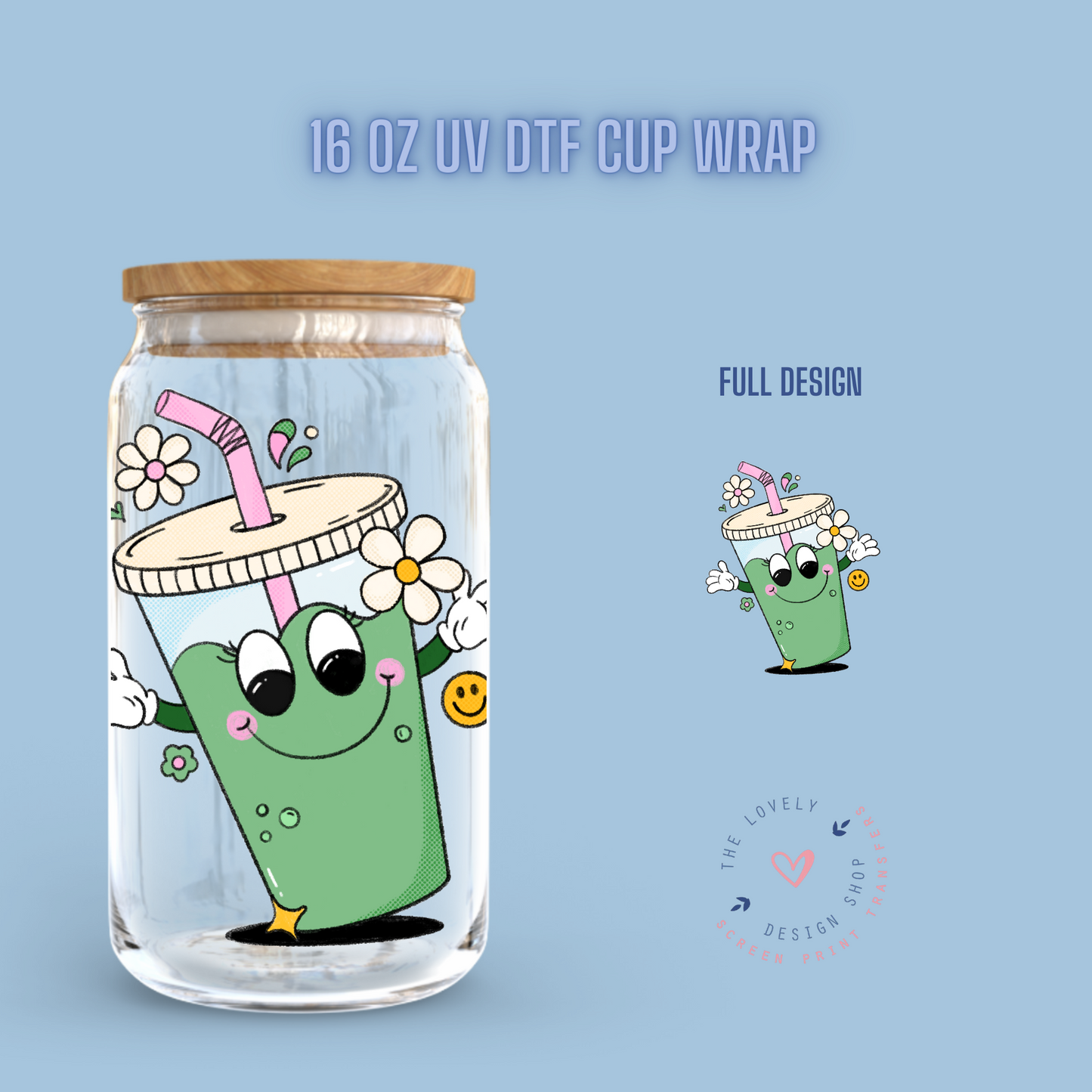 Matcha Cutie - UV DTF Cup Decal (Ready to Ship) Jan 2