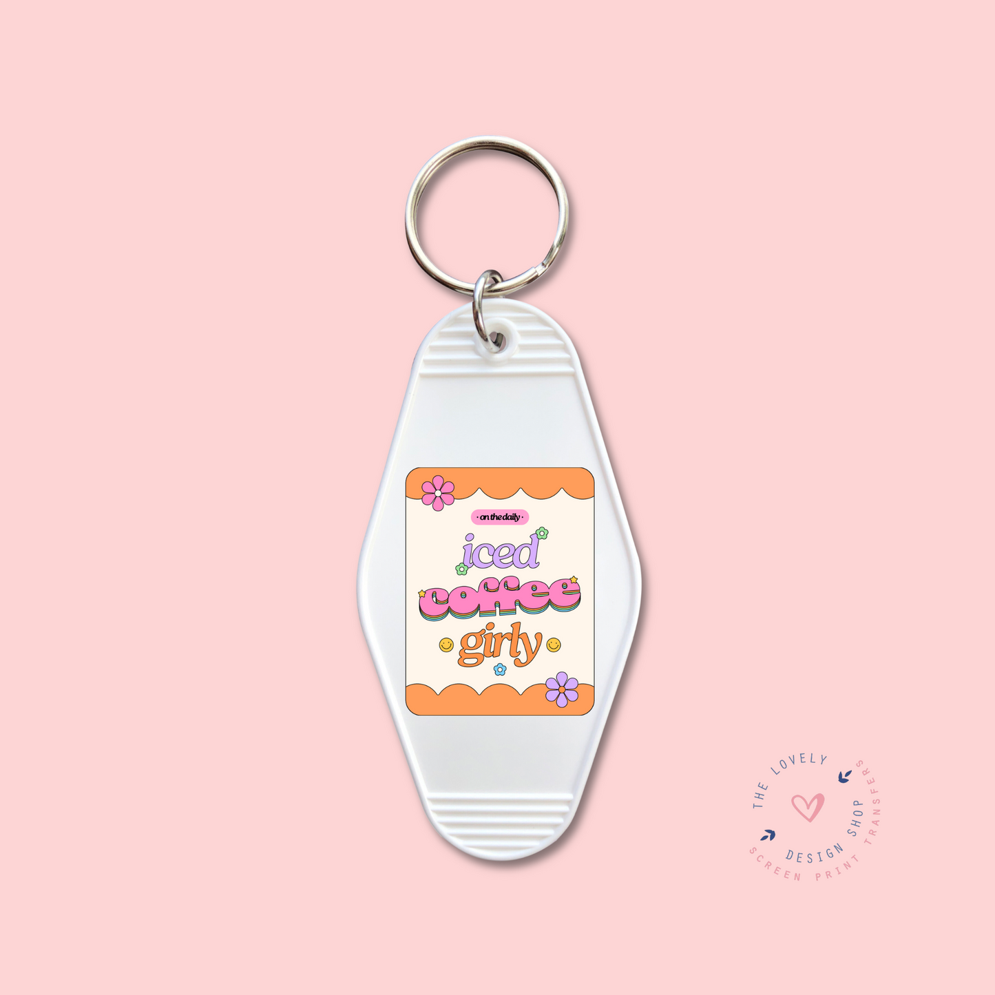 Iced Coffee Girly - Keychain UV DTF Decal - July 29