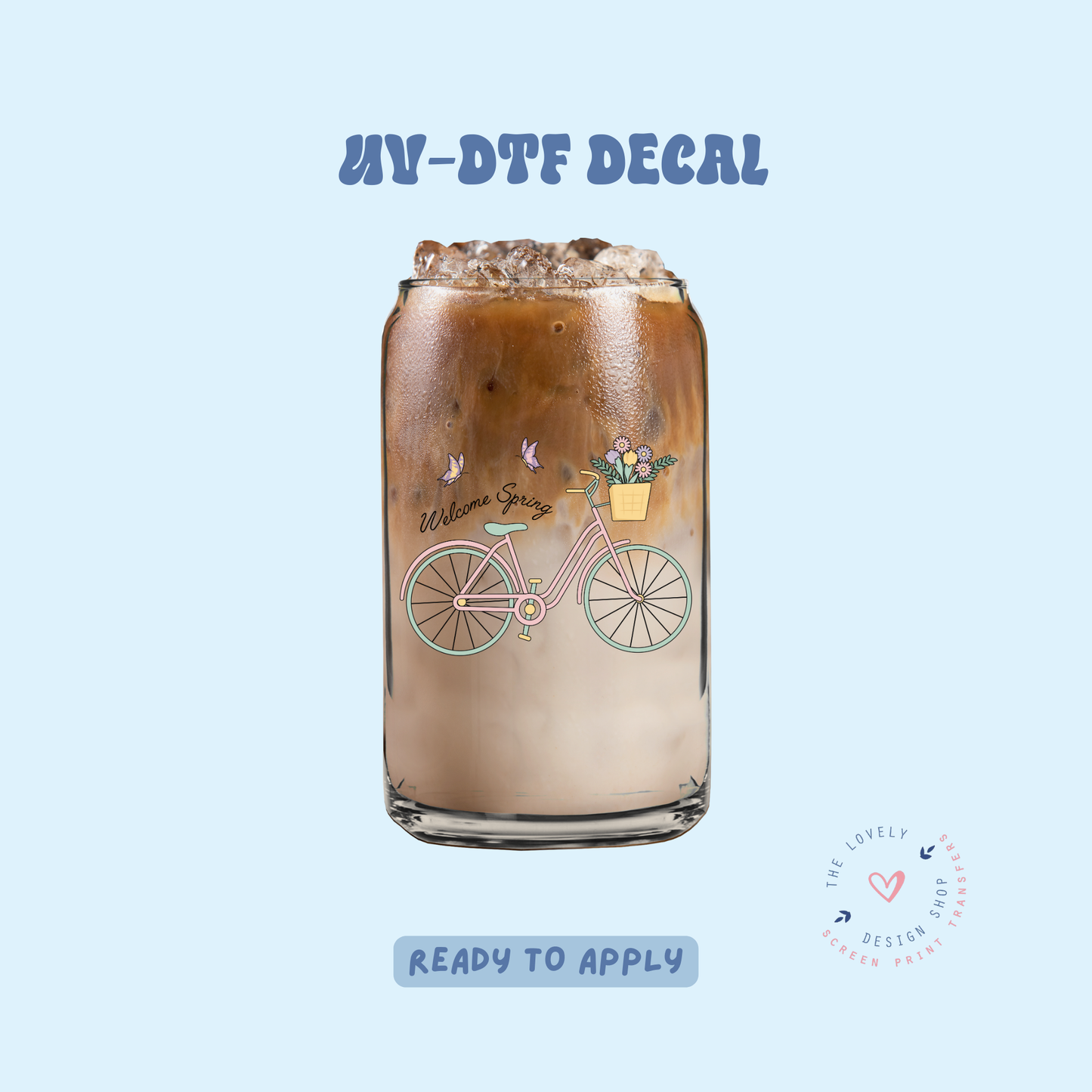 Spring Bicycle - UV DTF Cup Decal - Feb 4