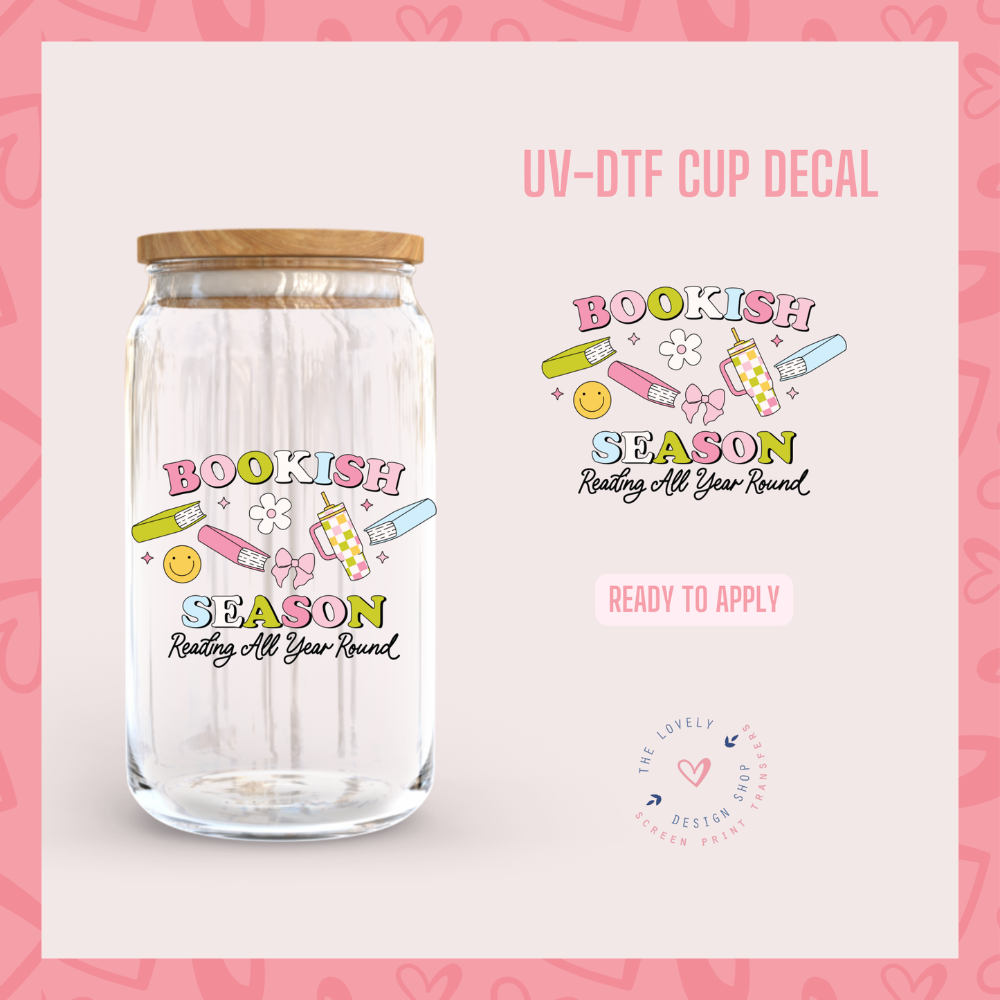 Tis The Season For Ghosting - UV DTF Cup Decal (Ready to Ship) Jul 1