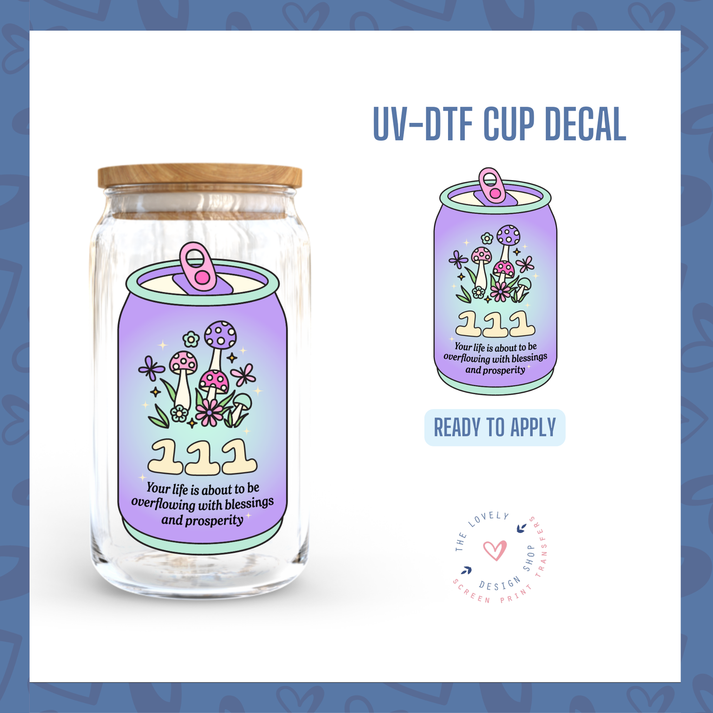 Can Numbers - UV DTF Cup Decal (Ready to Ship) Jun 3