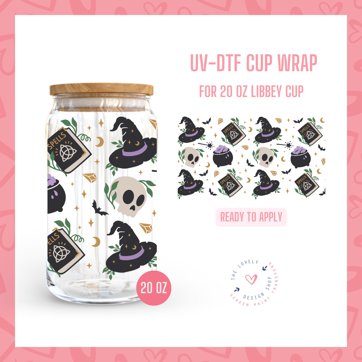 Whichcraft - UV DTF 20 oz Libbey Cup Wrap (Ready to Ship) Jul 1