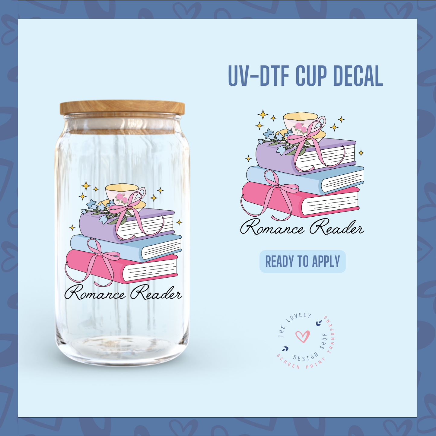 Romance Reader - UV DTF Cup Decal - Nov 18