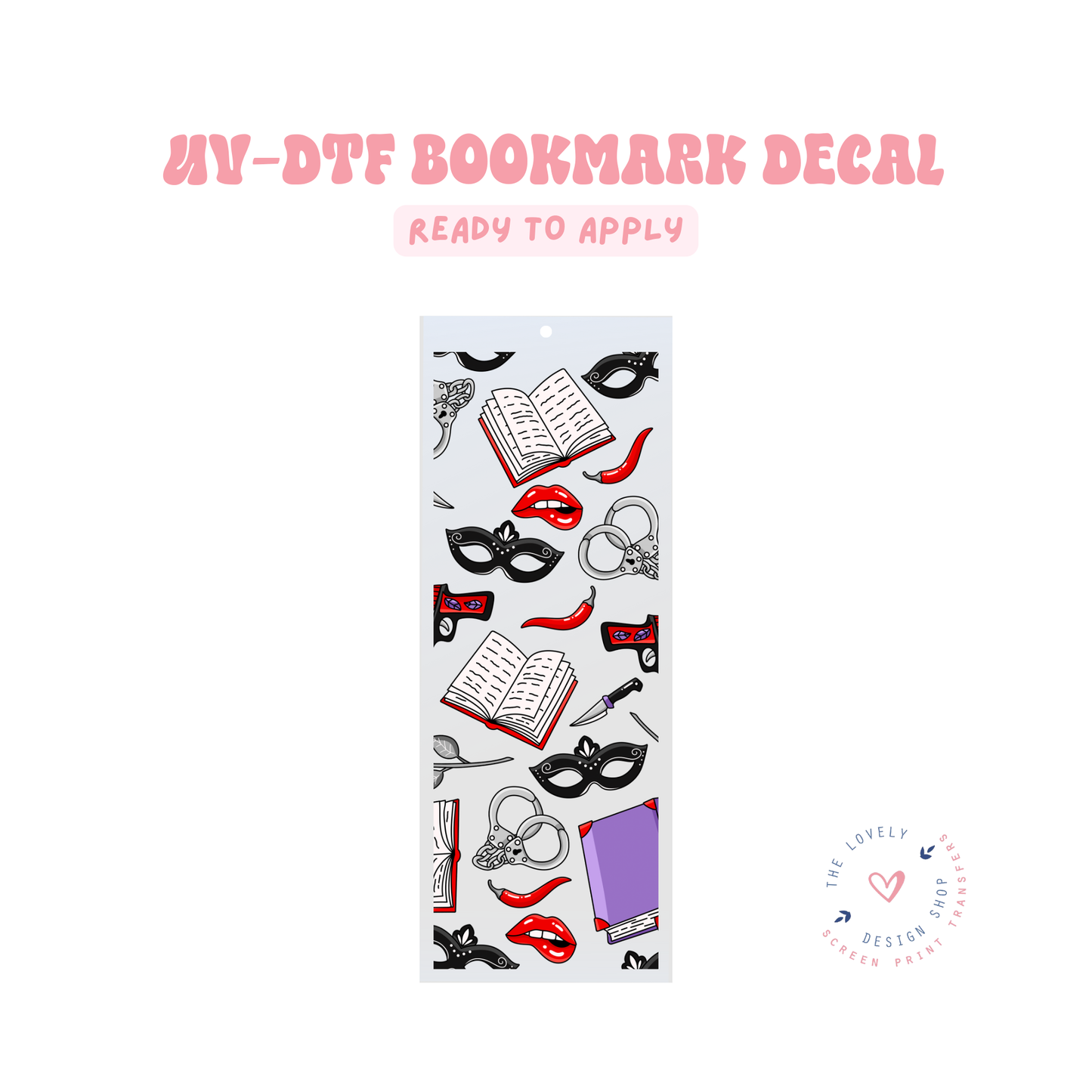 Dark Romance - UV DTF Bookmark Decal - Feb 24