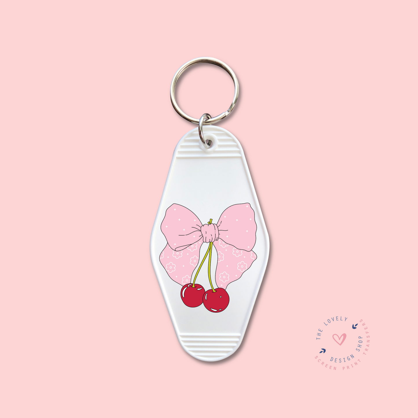 Cherry Bow - Keychain UV DTF Decal - Dec 9
