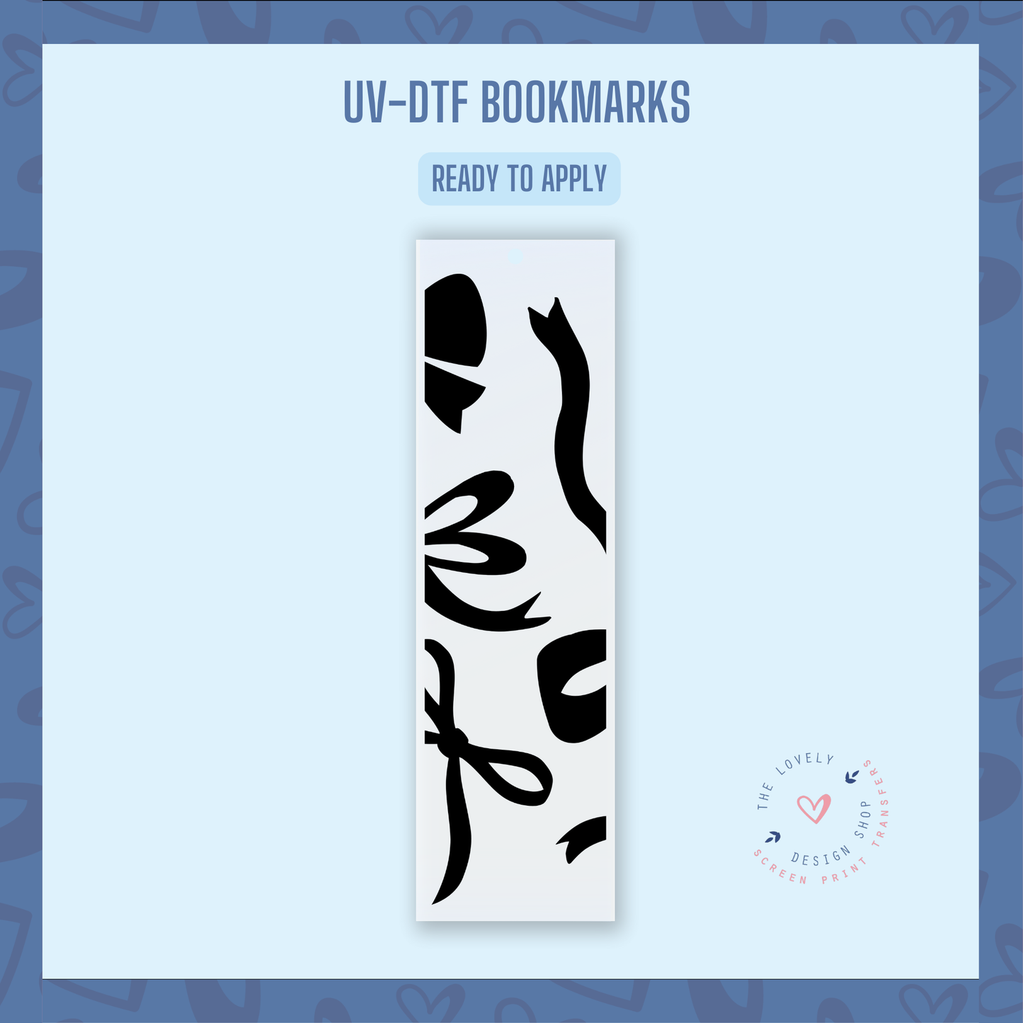 Black Tie Theme - UV DTF Bookmark Decal - Dec 16