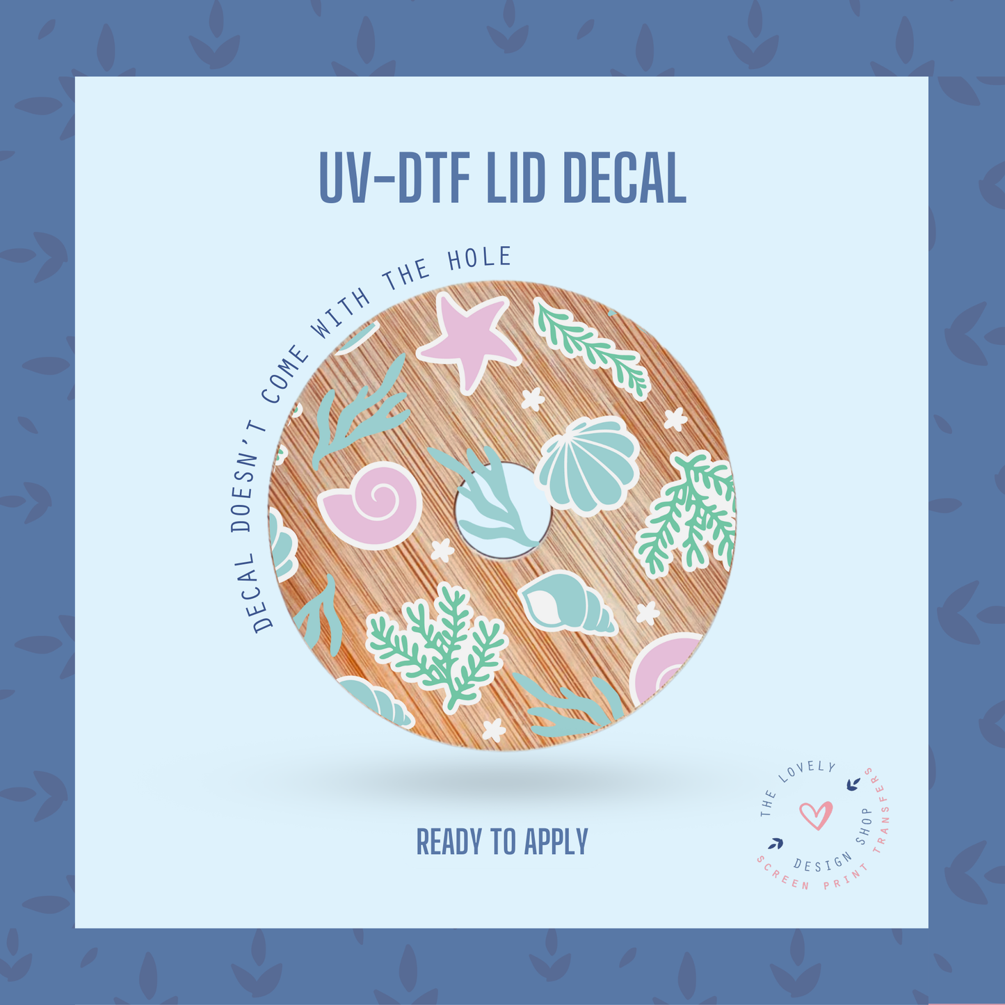 Under The Sea - UV DTF Lid Decal (Ready to Ship) Jun 24