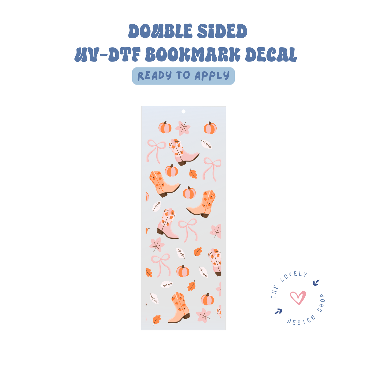 Autumn Cowgirl - UV DTF Bookmark Decal - Aug 8