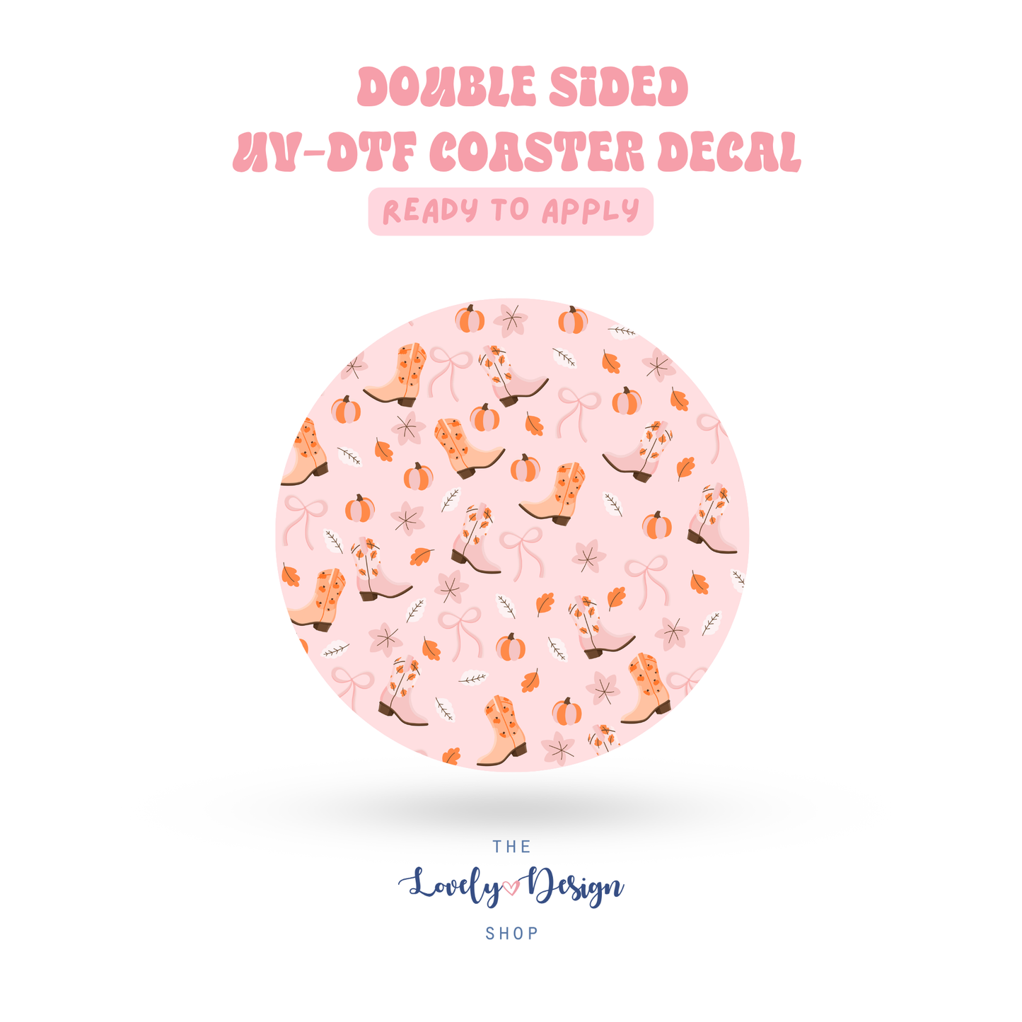 Autumn Cowgirl - UV DTF Coaster Decal - Aug 8
