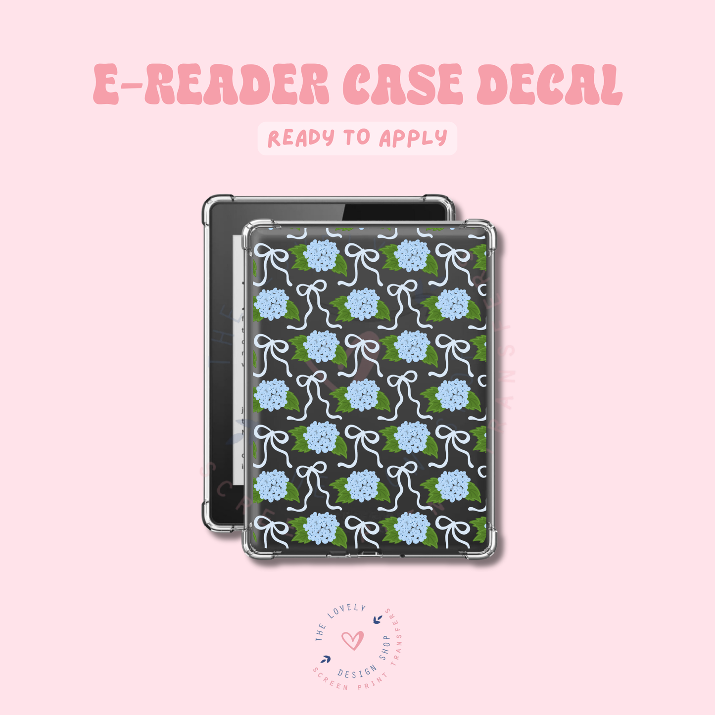 Hydrangeas - UV DTF E-Reader Decal Jun 11
