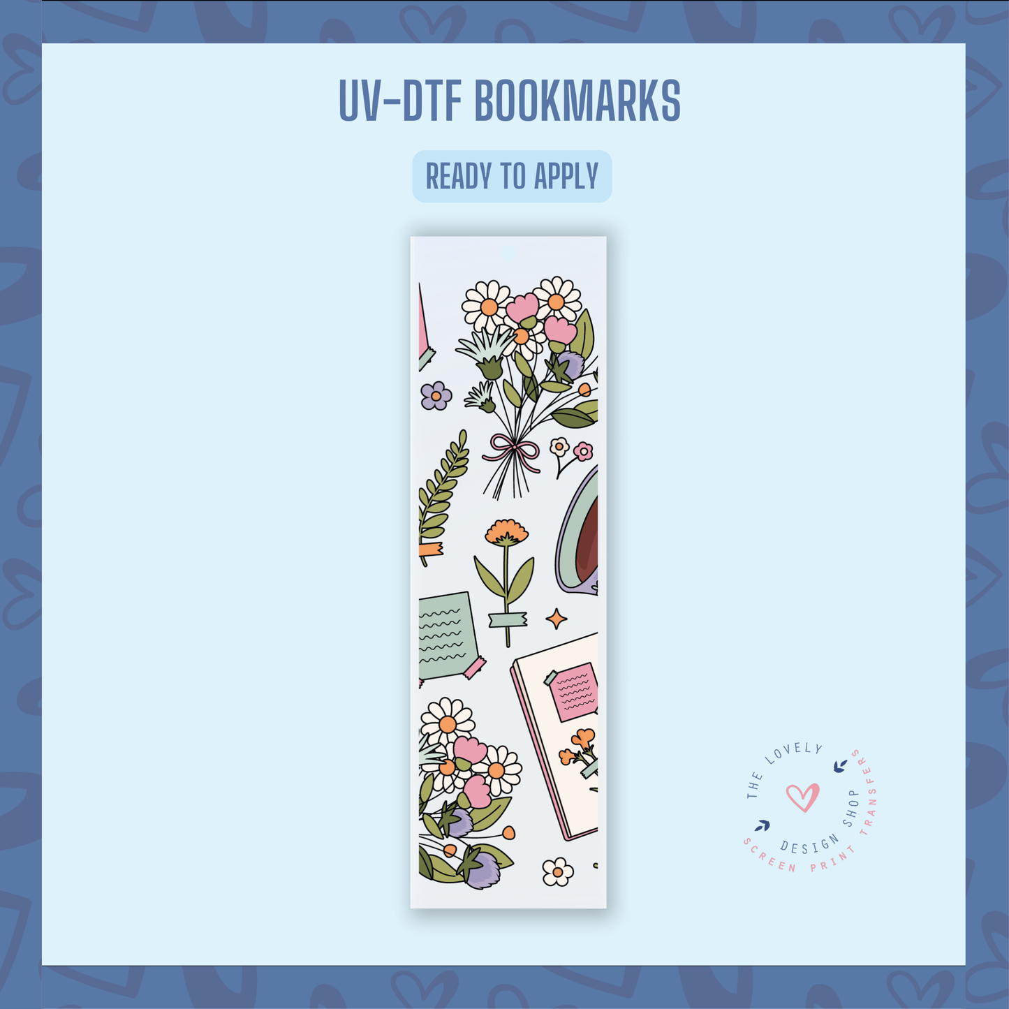 Cottage Girly - UV DTF Bookmark Decal - Dec 2