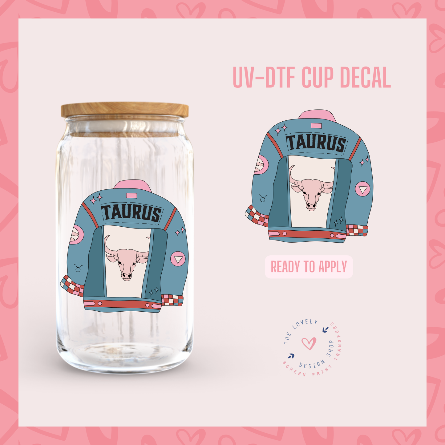 Zodiac Signs Jackets - UV DTF Cup Decal (Ready to Ship) Jun 10