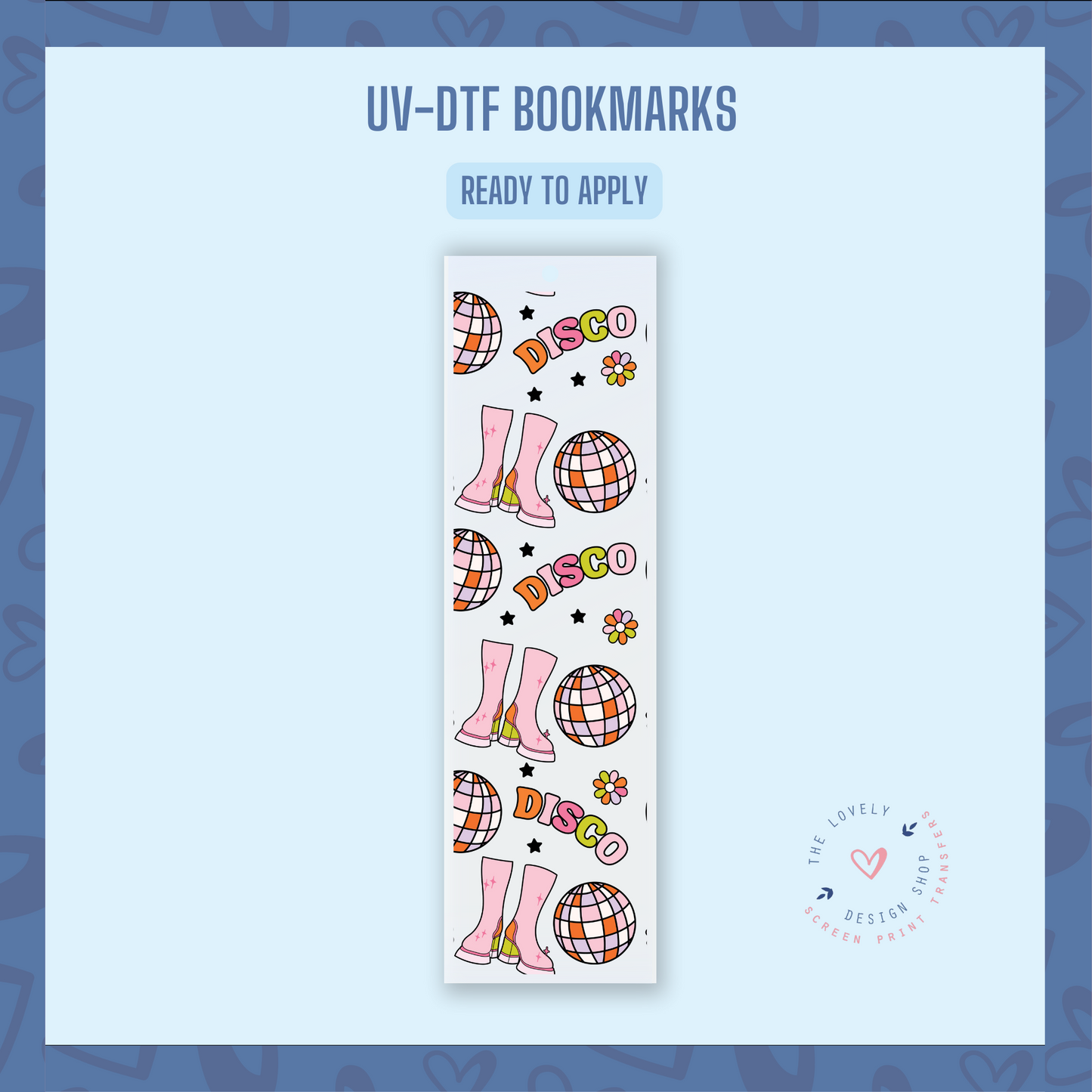 Disco Boots - UV DTF Bookmark Decal (Ready to Ship) May 20