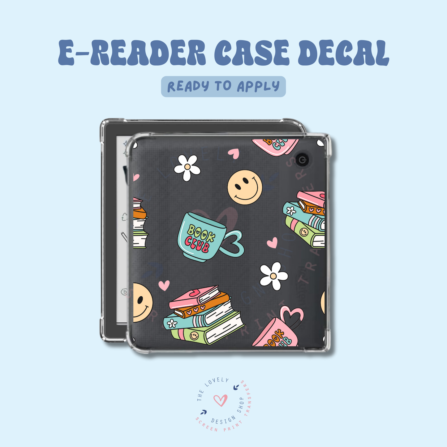 Book Club - UV DTF E-Reader Decal - Feb 4