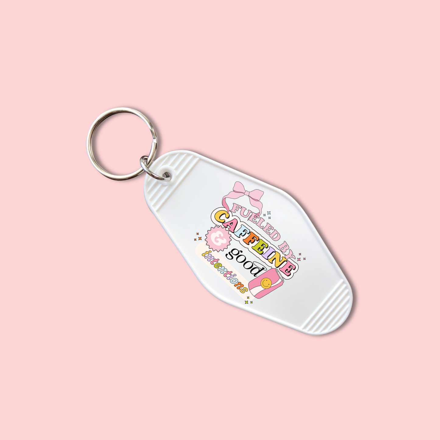 Fueled By Caffeine Good Intentions (Set of 5) - Keychain UV DTF Decal - July 15