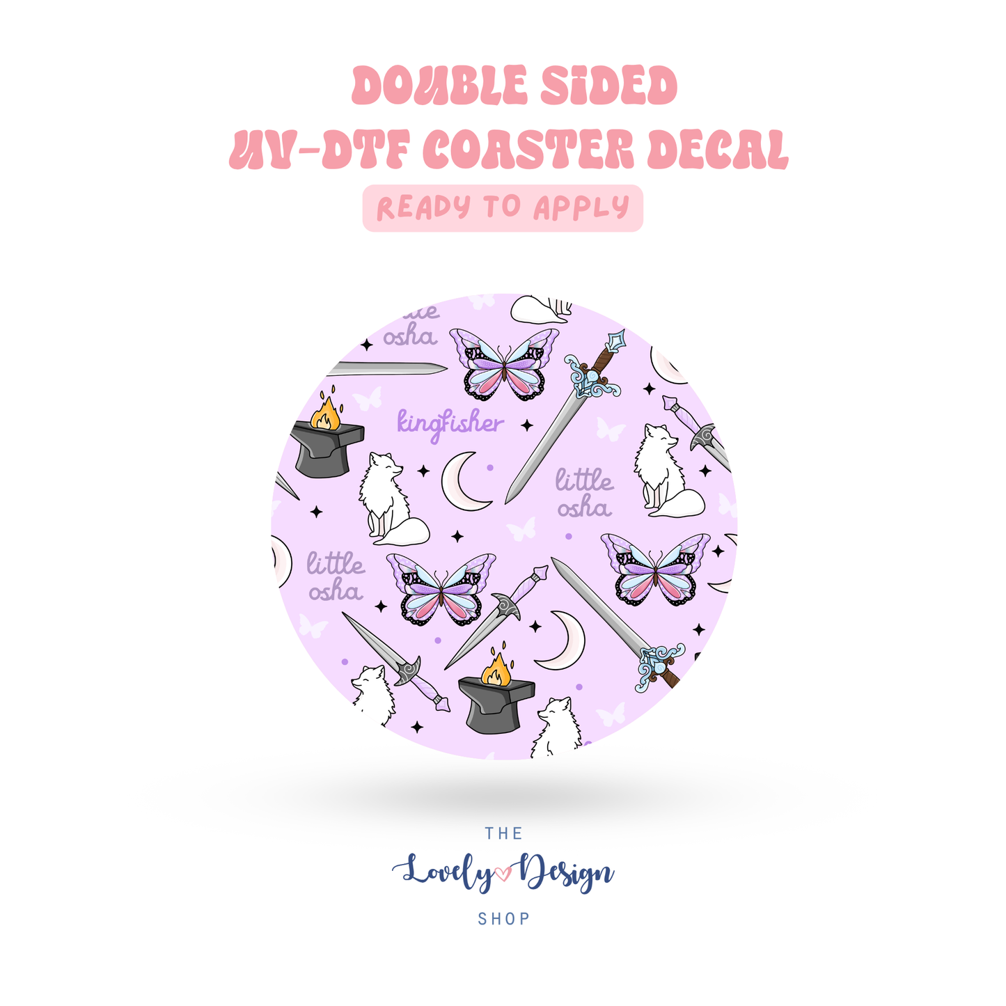 Quicksilver - UV DTF Coaster Decal - Aug 8