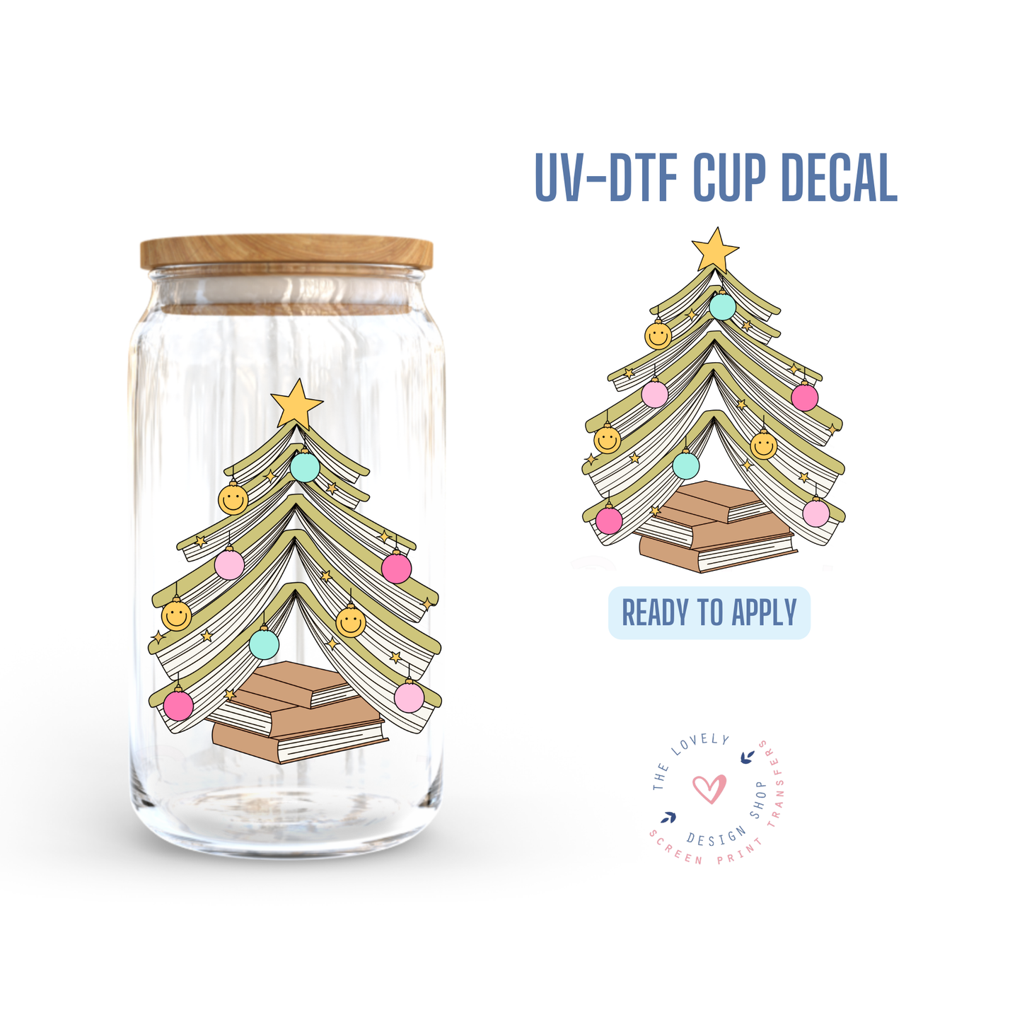 Booked For The Holidays - UV DTF Cup Decal - Sep 30