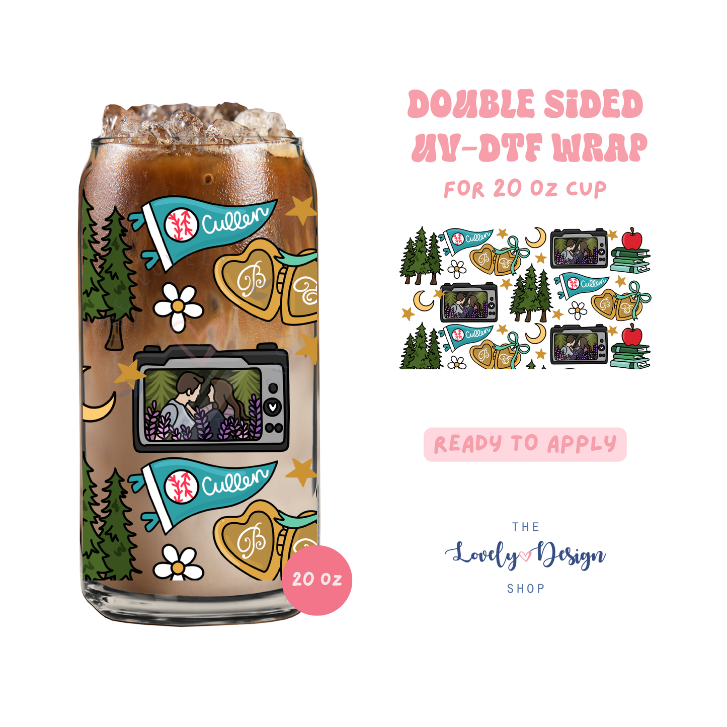 Vamp Romance - UV DTF 20 oz Libbey Cup Wrap - July 24