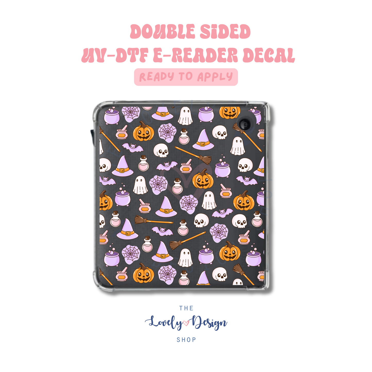Purplish Halloween - UV DTF E-Reader Decal - Aug 27
