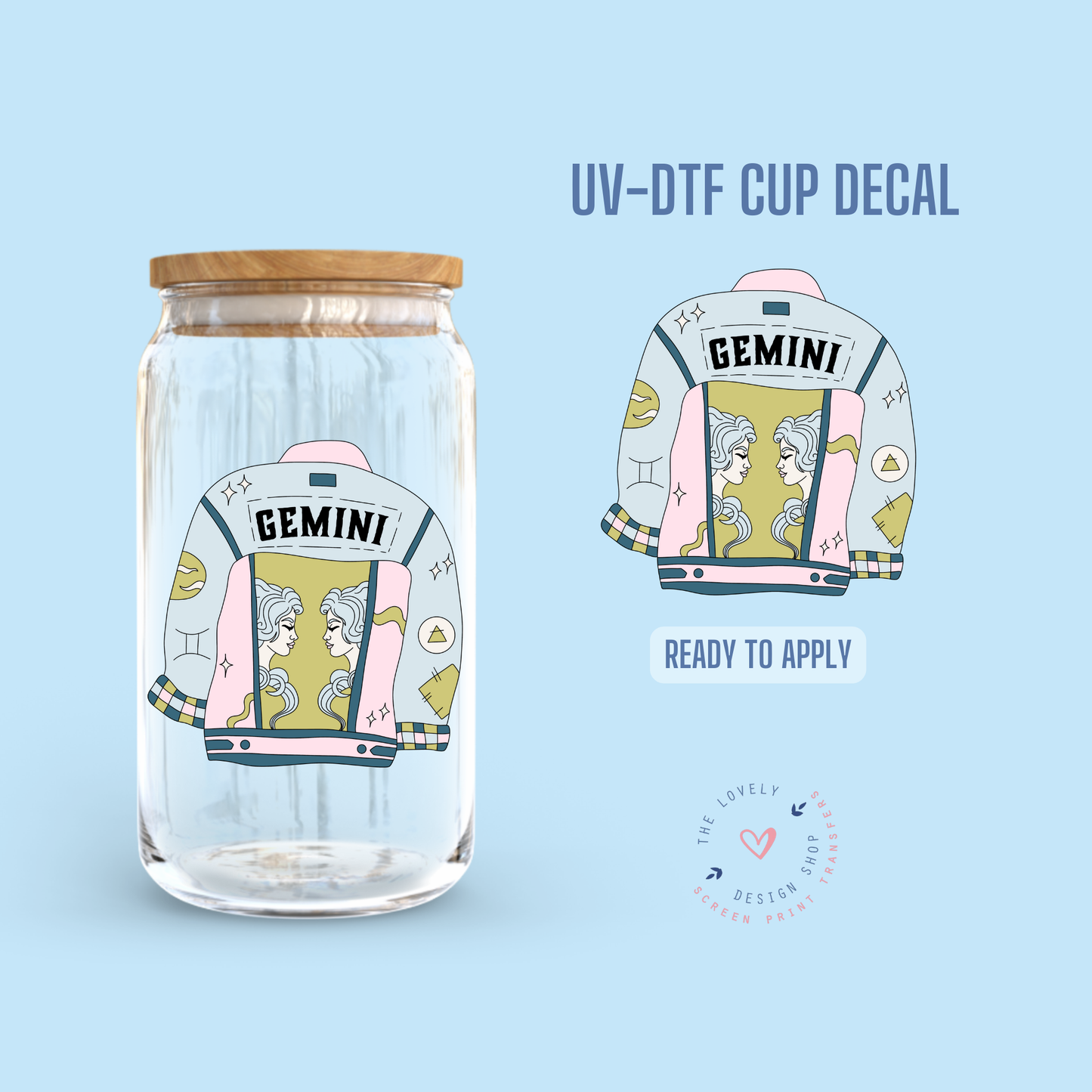 Zodiac Signs Jackets - UV DTF Cup Decal (Ready to Ship) Jun 10