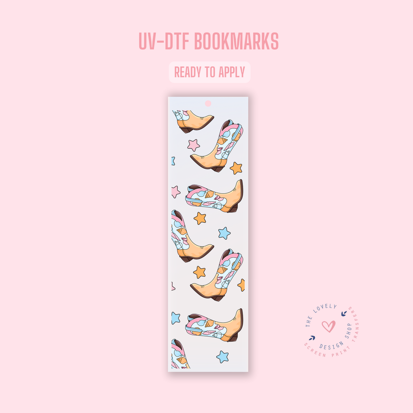 Coastal Cowgirl - UV DTF Bookmark Decal (Ready to Ship) May 20