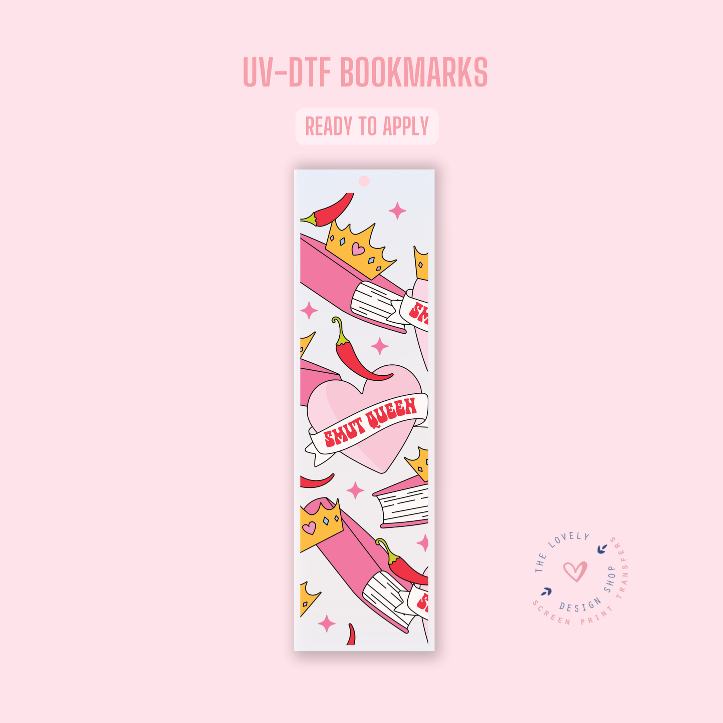 Book Queen (Smut - Spice) - UV DTF Bookmark Decal (Ready to Ship) May 28