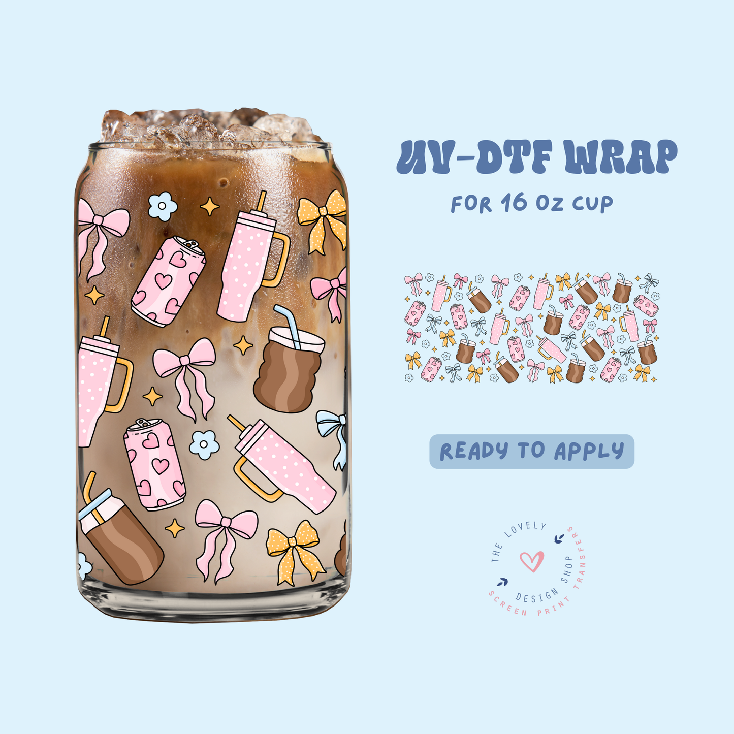 Drinks - UV DTF 16 oz Libbey Cup Wrap - May 2