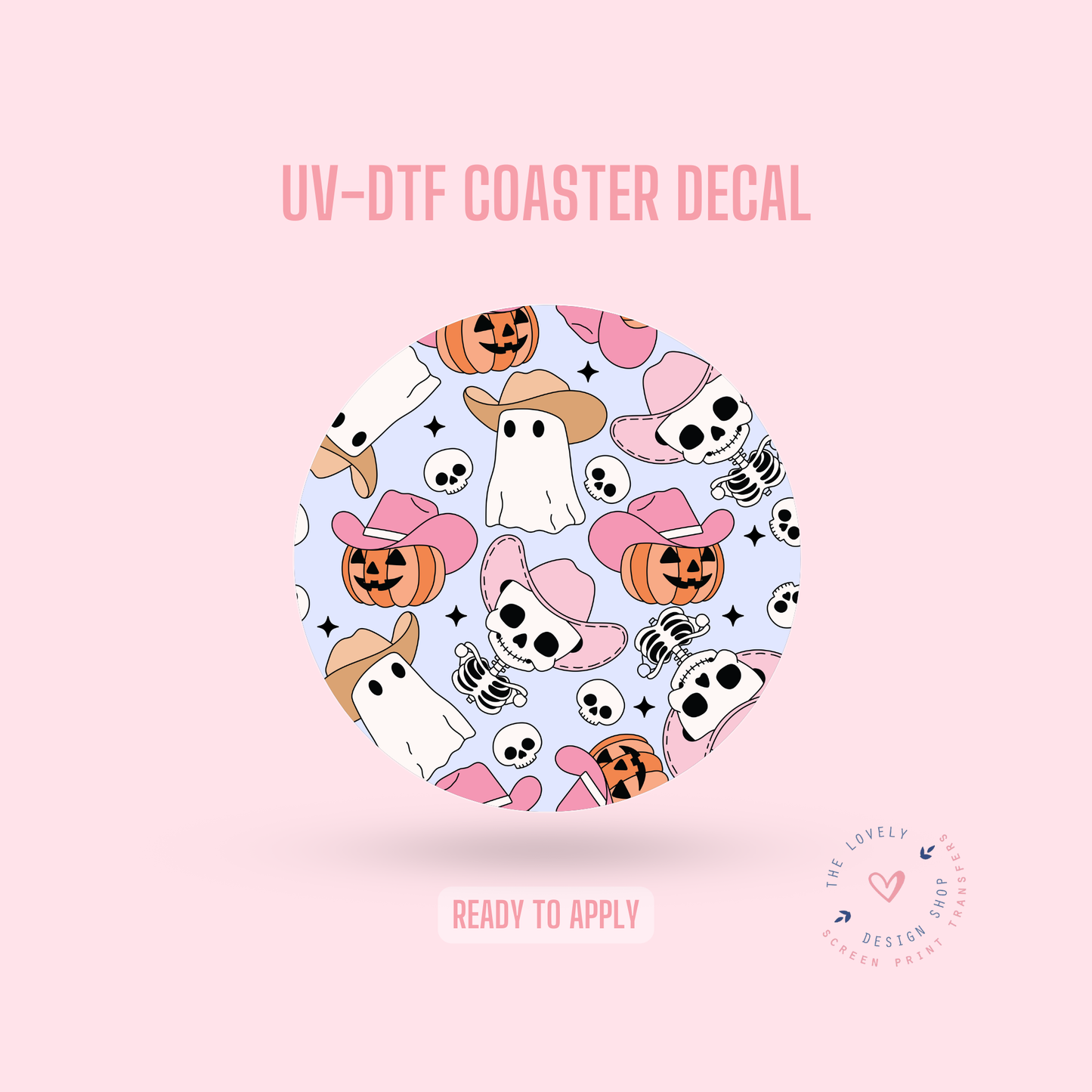 Howdy Halloween Characters - UV DTF Coaster Decal - Jul 15