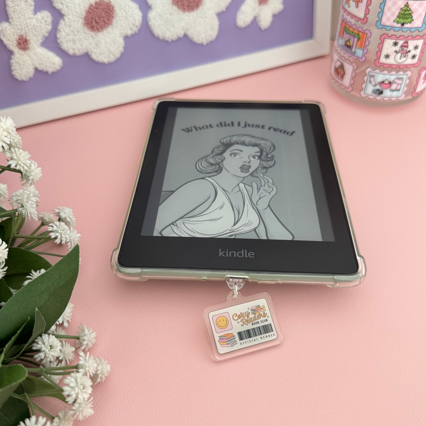 Cozy Reader Book Club - Kindle Acrylic Charm