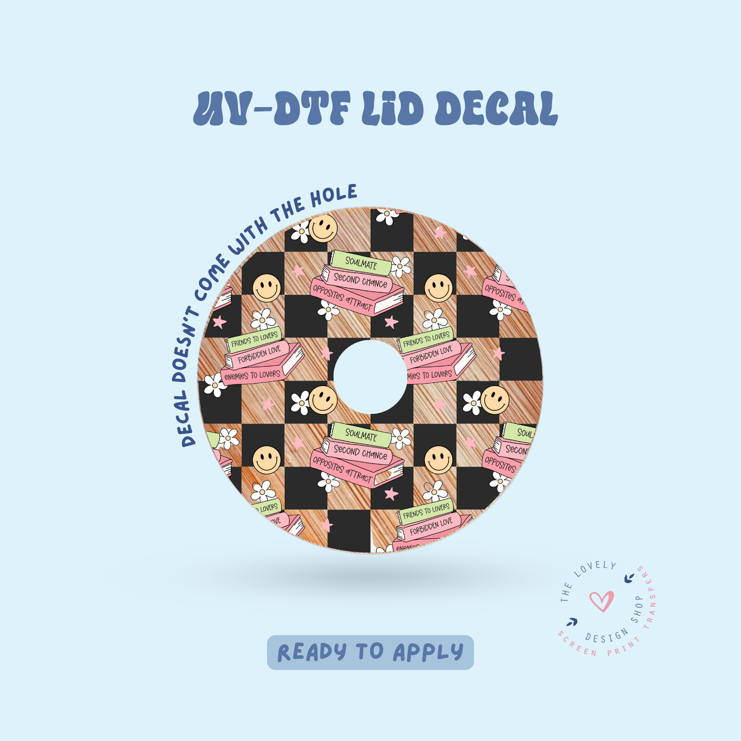 Checkered Tropes - UV DTF Lid Decal - Feb 4