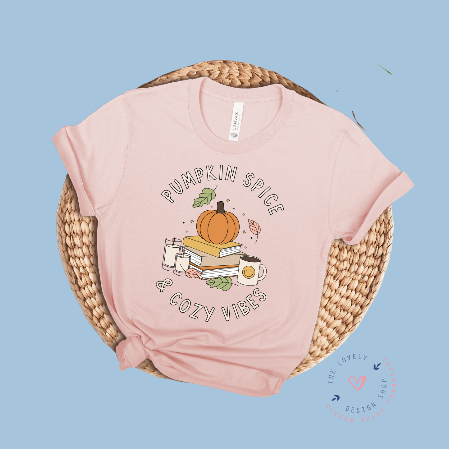 Pumpkin Spice & Cozy Vibes - FULL COLOR DTF TRANSFER (PRE ORDER - SHIPS SEP 16TH - SEP 20TH)
